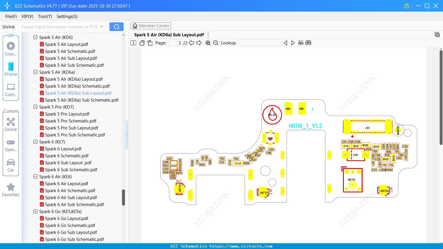 Tecno Spark 5 Air (KD6a) Sub Layout